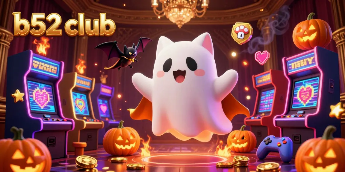 Engage with the thrilling b52 club gaming experience in a haunted casino mansion filled with vibrant arcade action.