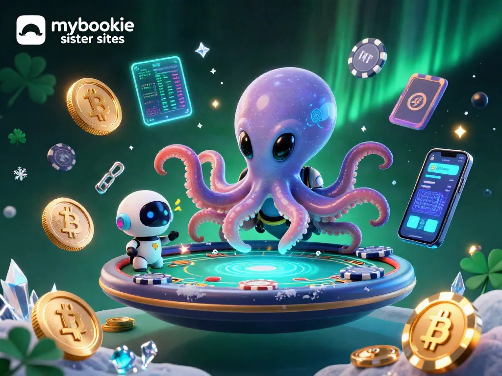 Engage with mybookie sister sites through a vibrant cosmic poker game illustration featuring aliens.