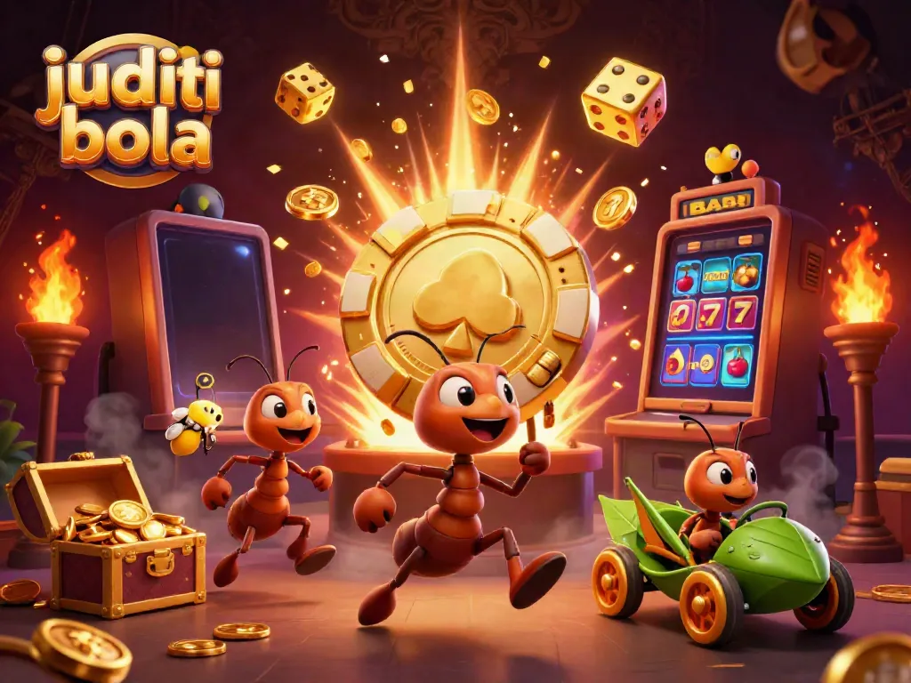 Judi bola menampilkan semangat tim semut yang membawa chip poker emas dalam perampokan yang penuh aksi.